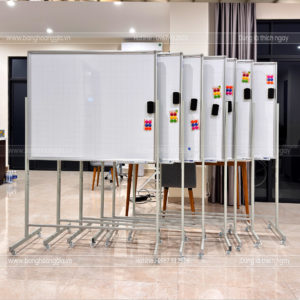 Bảng trắng có chân di động HG16 thương hiệu Bảng Hoàng Gia – Mặt bảng Barun-korea , Viết mượt, xóa sạch,chống lóa,có kẻ ô