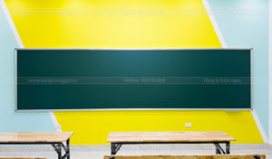 Bảng từ xanh viết phấn kẻ ô 5x5cm trong lớp học – mặt bảng Hàn Quốc, chống lóa