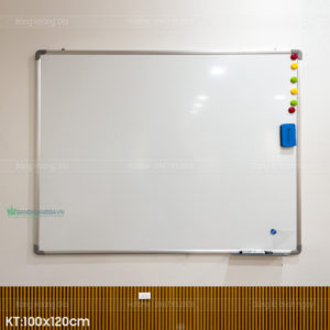 Bảng từ trắng treo tường HG10 ứng dụng phòng họp – ghi kế hoạch, hít nam châm ghim tài liệu