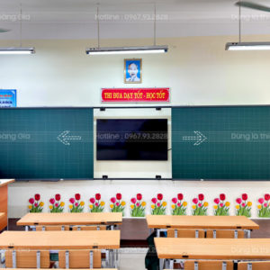 Bảng trượt ngang 2 cánh 1 lớp – bề mặt viết liền mạch, thiết kế gọn đẹp