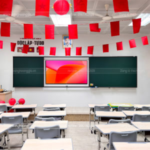 Bảng trượt 3 cánh liền khối khung nhôm màu nâu cafe chắc chắn thẩm mỹ